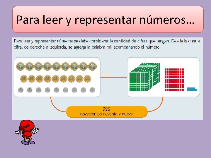 Para leer y representar números… 