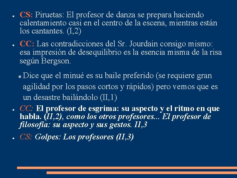 ● ● CS: Piruetas: El profesor de danza se prepara haciendo calentamiento casi en