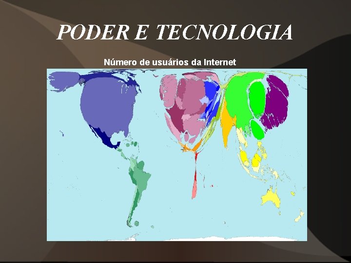 PODER E TECNOLOGIA Número de usuários da Internet 