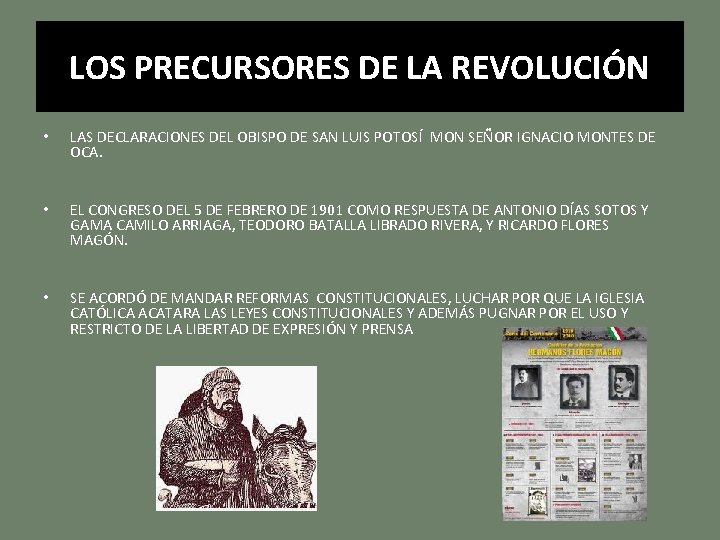 LOS PRECURSORES DE LA REVOLUCIÓN • LAS DECLARACIONES DEL OBISPO DE SAN LUIS POTOSÍ