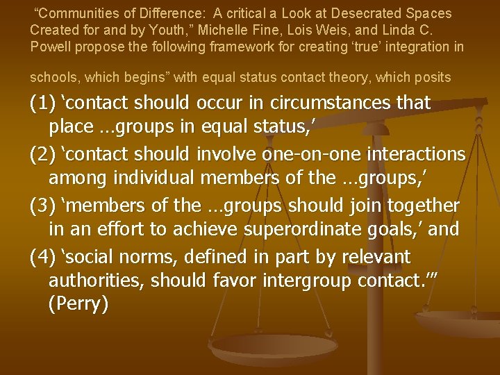 “Communities of Difference: A critical a Look at Desecrated Spaces Created for and by