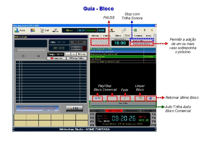 Guia - Bloco PAUSE Stop com Trilha Sonora Permitir a adição de um ou Guia - Bloco PAUSE Stop com Trilha Sonora Permitir a adição de um ou