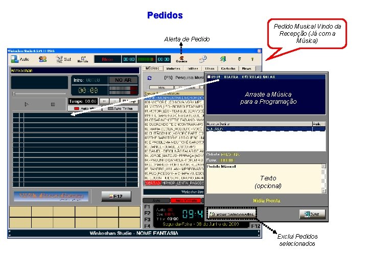 Pedidos Alerta de Pedido Musical Vindo da Recepção (Já com a Música) Arraste a Pedidos Alerta de Pedido Musical Vindo da Recepção (Já com a Música) Arraste a