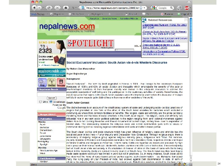 Look for recommender resources 24 Look for recommender resources 24