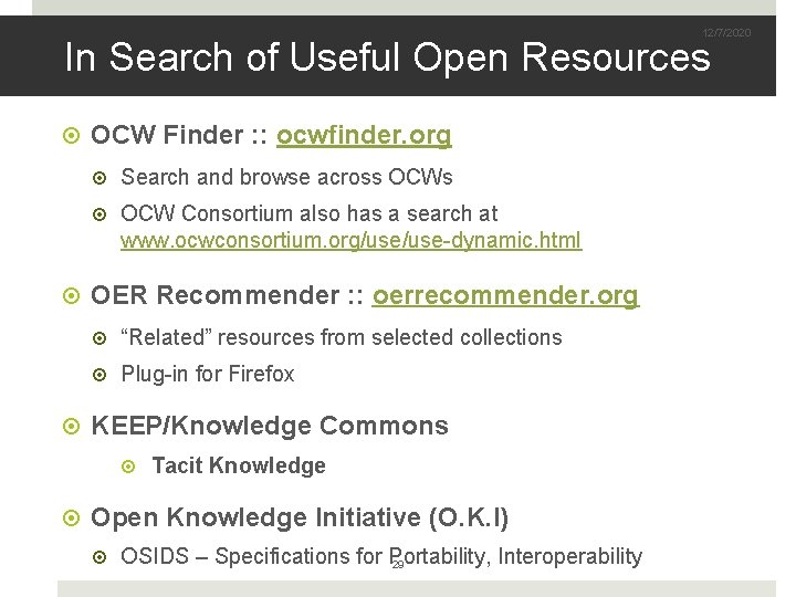 12/7/2020 In Search of Useful Open Resources OCW Finder : : ocwfinder. org Search 12/7/2020 In Search of Useful Open Resources OCW Finder : : ocwfinder. org Search