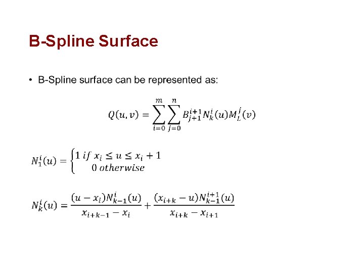 B-Spline Surface • 