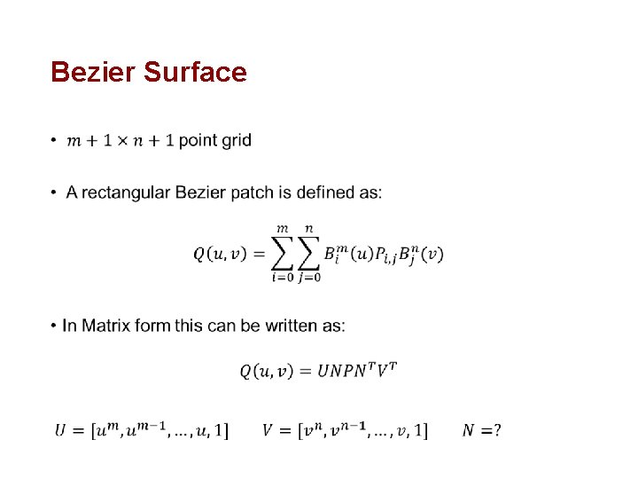 Bezier Surface • 