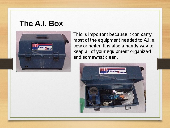 The A. I. Box This is important because it can carry most of the