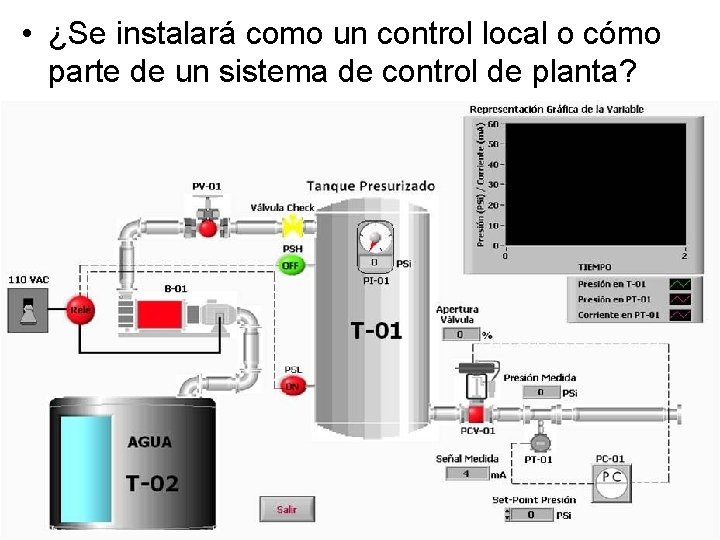  • ¿Se instalará como un control local o cómo parte de un sistema