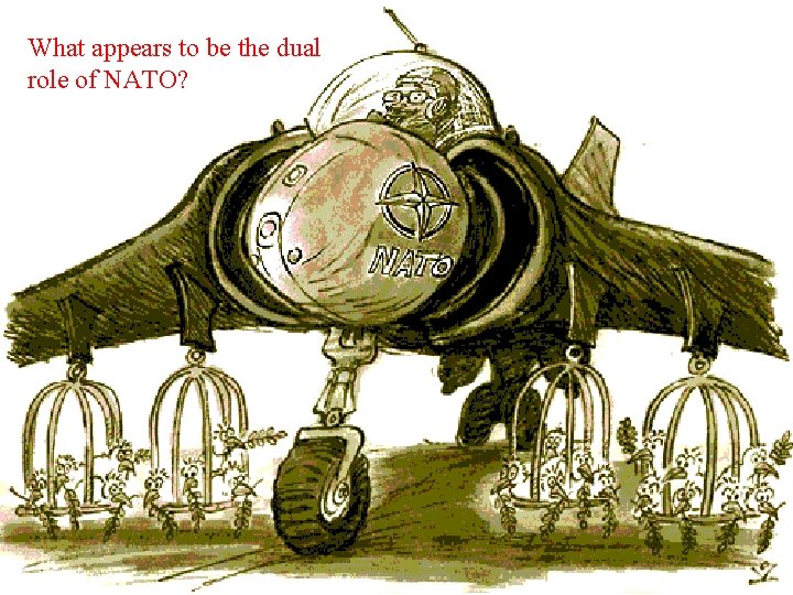 What appears to be the dual role of NATO? What appears to be the dual role of NATO?