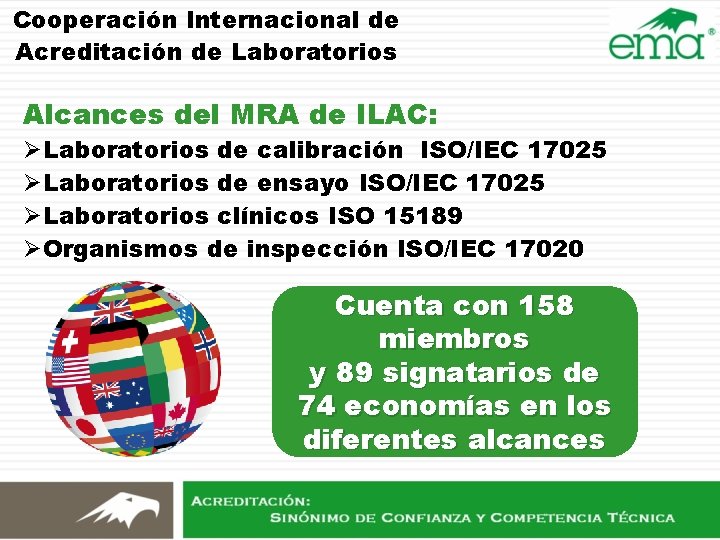 Cooperación Internacional de Acreditación de Laboratorios Alcances del MRA de ILAC: ØLaboratorios de calibración Cooperación Internacional de Acreditación de Laboratorios Alcances del MRA de ILAC: ØLaboratorios de calibración