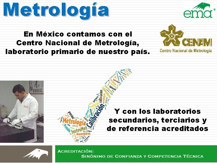 Metrología En México contamos con el Centro Nacional de Metrología, laboratorio primario de nuestro Metrología En México contamos con el Centro Nacional de Metrología, laboratorio primario de nuestro