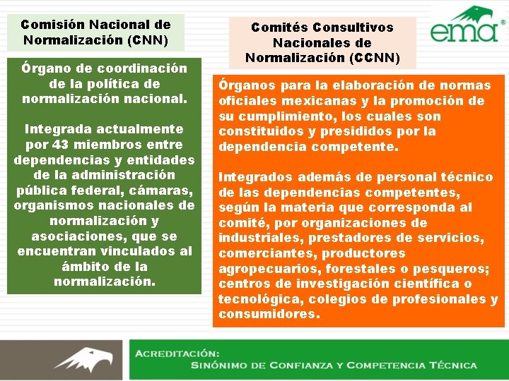 Comisión Nacional de Normalización (CNN) Órgano de coordinación de la política de normalización nacional. Comisión Nacional de Normalización (CNN) Órgano de coordinación de la política de normalización nacional.
