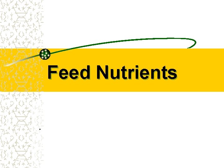 Feed Nutrients. 