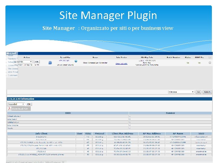 Site Manager Plugin Site Manager : Organizzato per siti o per business view 