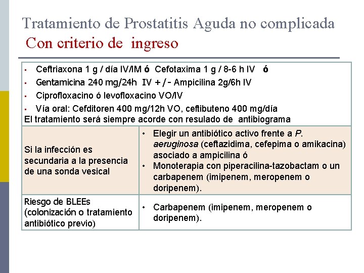 ceftriaxona prostatitis