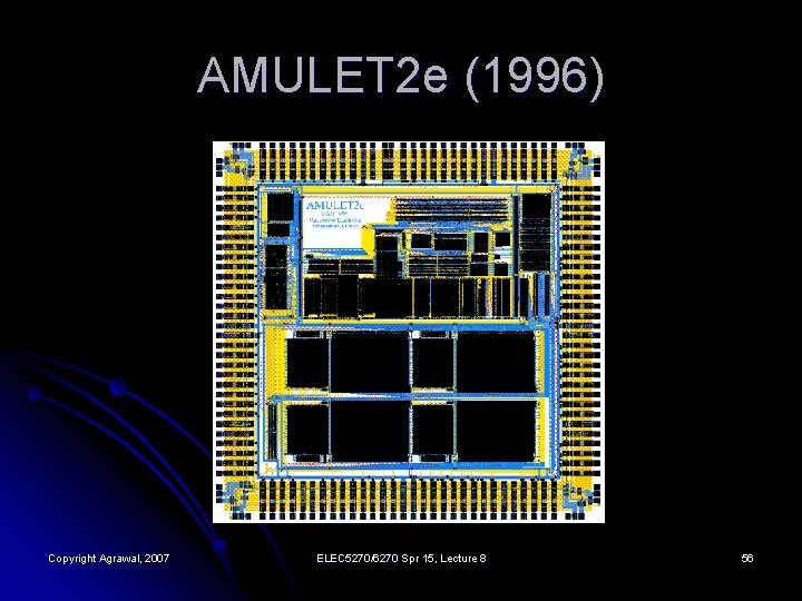 AMULET 2 e (1996) Copyright Agrawal, 2007 ELEC 5270/6270 Spr 15, Lecture 8 56