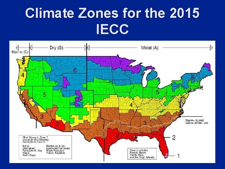 Climate Zones for the 2015 IECC 
