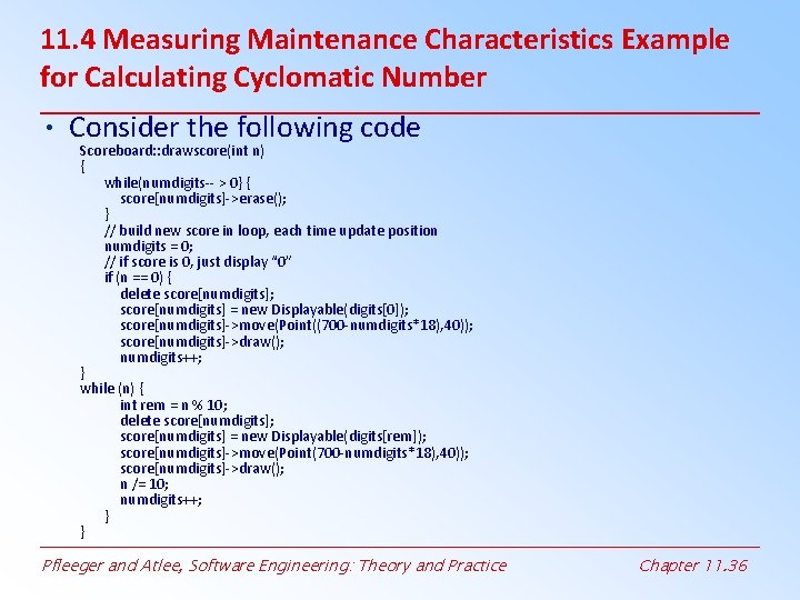 11. 4 Measuring Maintenance Characteristics Example for Calculating Cyclomatic Number • Consider the following 11. 4 Measuring Maintenance Characteristics Example for Calculating Cyclomatic Number • Consider the following