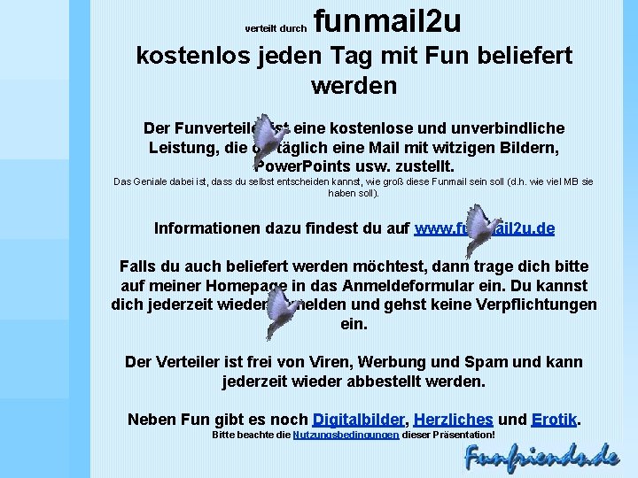 verteilt durch funmail 2 u kostenlos jeden Tag mit Fun beliefert werden Der Funverteiler