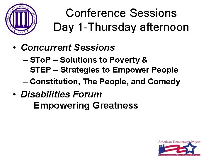 Conference Sessions Day 1 -Thursday afternoon • Concurrent Sessions – STo. P – Solutions