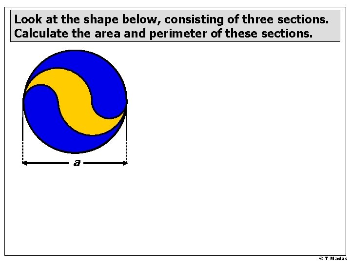 Look at the shape below, consisting of three sections. Calculate the area and perimeter