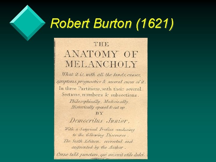 Robert Burton (1621) 