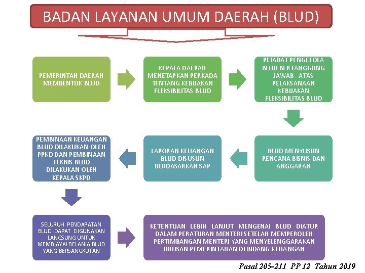 BADAN LAYANAN UMUM DAERAH (BLUD) PEMERINTAH DAERAH MEMBENTUK BLUD KEPALA DAERAH MENETAPKAN PERKADA TENTANG