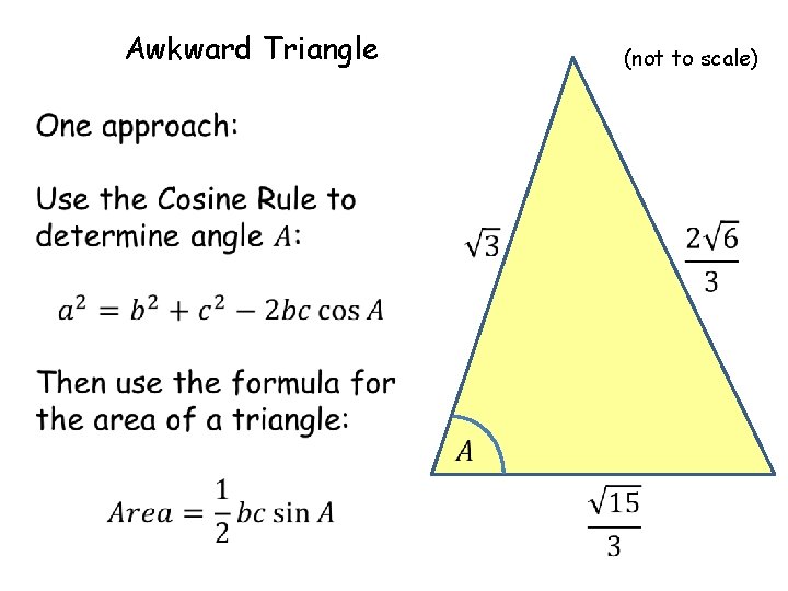 Awkward Triangle (not to scale) 