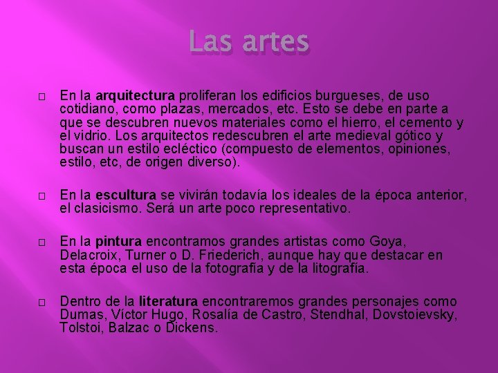 Las artes � En la arquitectura proliferan los edificios burgueses, de uso cotidiano, como Las artes � En la arquitectura proliferan los edificios burgueses, de uso cotidiano, como