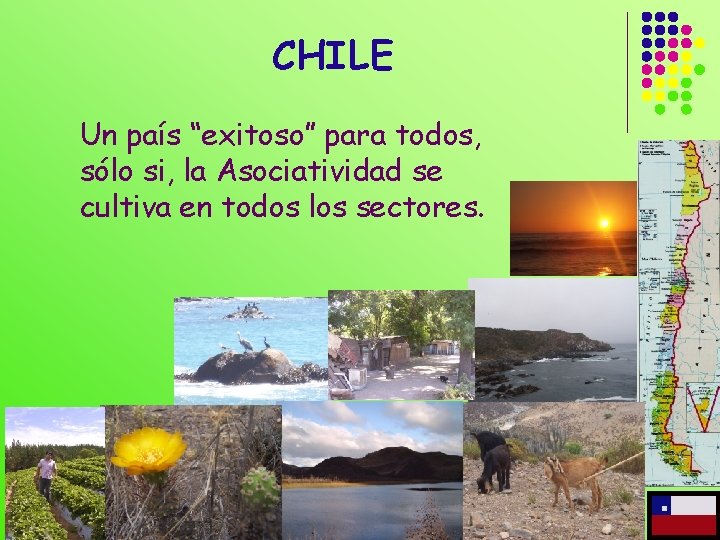 CHILE Un país “exitoso” para todos, sólo si, la Asociatividad se cultiva en todos