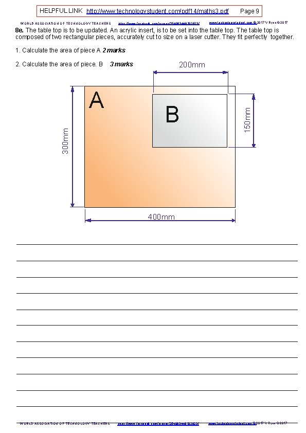 HELPFUL LINK http: //www. technologystudent. com/pdf 14/maths 3. pdf WORLD ASSOCIATION OF TECHNOLOGY TEACHERS