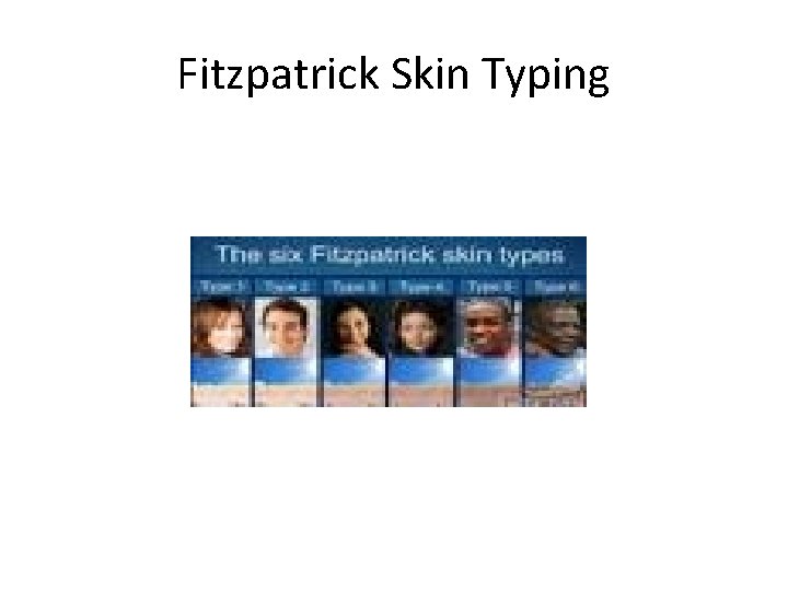 Fitzpatrick Skin Typing 