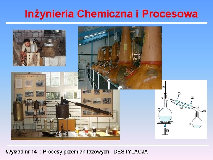 Inżynieria Chemiczna i Procesowa Wykład nr 14 : Procesy przemian fazowych. DESTYLACJA 