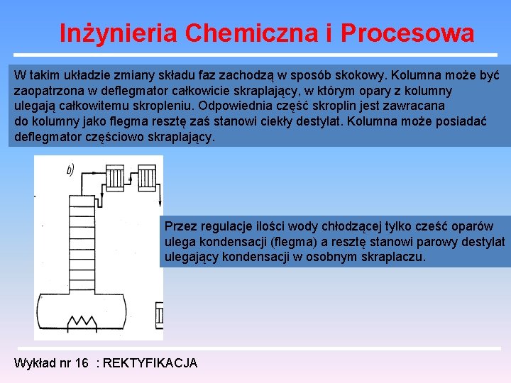 Inżynieria Chemiczna i Procesowa W takim układzie zmiany składu faz zachodzą w sposób skokowy.