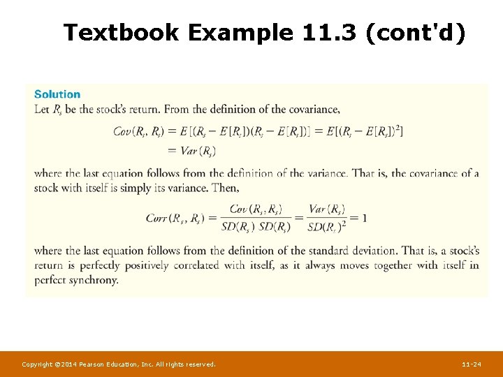 Textbook Example 11. 3 (cont'd) Copyright © 2014 Pearson Education, Inc. All rights reserved.