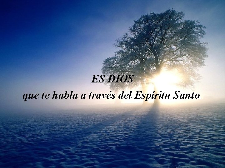 ES DIOS que te habla a través del Espíritu Santo. 