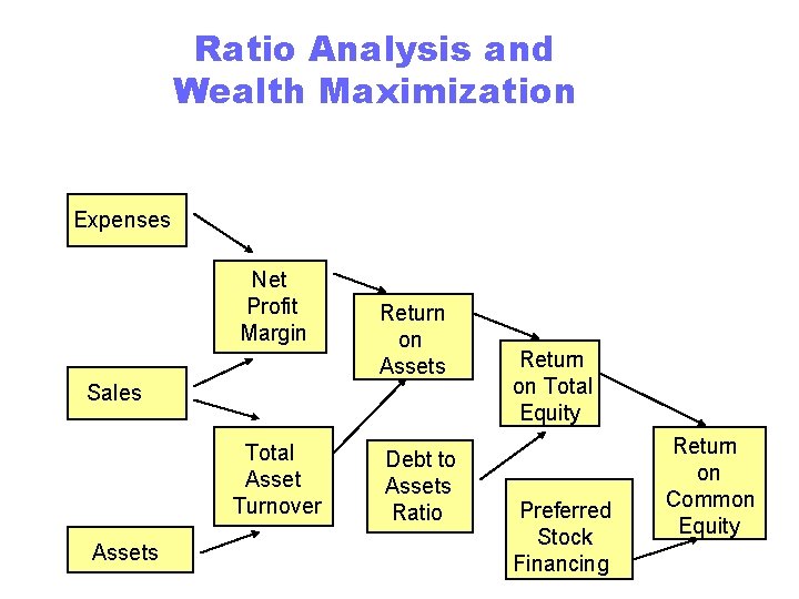 Ratio Analysis and Wealth Maximization Expenses Net Profit Margin Return on Assets Sales Total