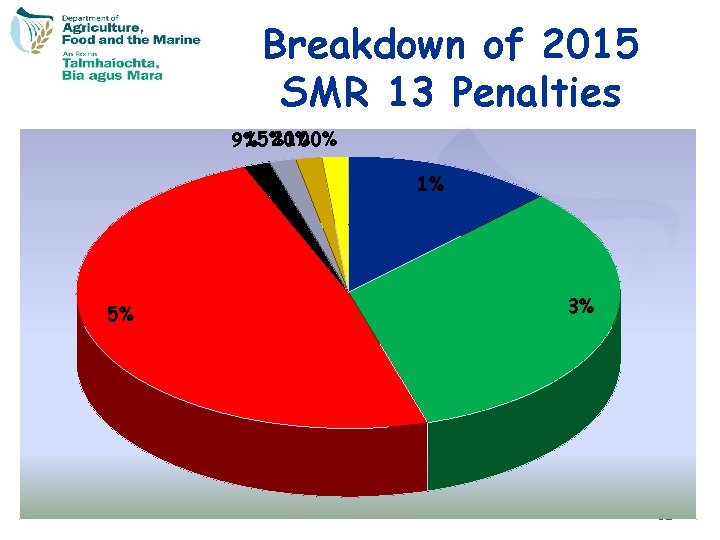 Breakdown of 2015 SMR 13 Penalties 15% 20% 100% 9% 1% 5% 3% 52