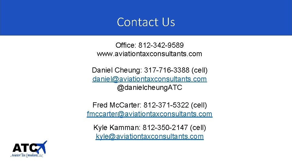 Daniel Cheung CPA Aviation Tax Consultants LLC Tax