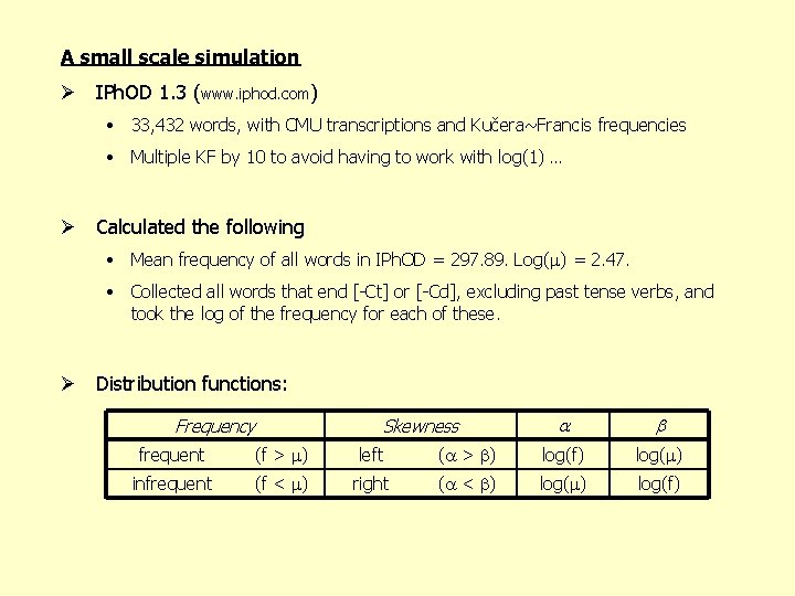 A small scale simulation Ø IPh. OD 1. 3 (www. iphod. com) • 33,