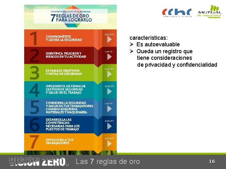 características: Ø Es autoevaluable Ø Queda un registro que tiene consideraciones de privacidad y