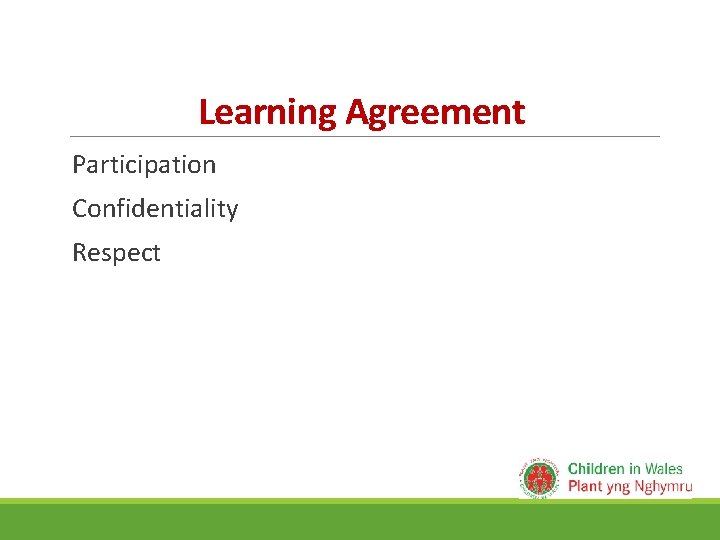 Learning Agreement Participation Confidentiality Respect 