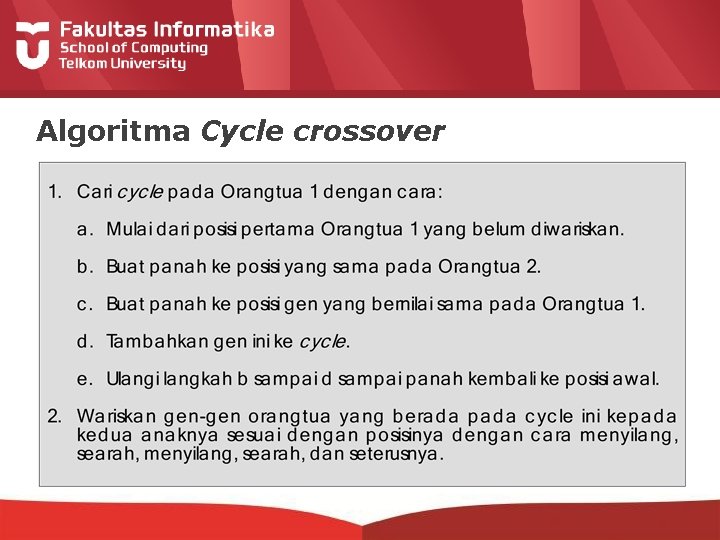 Algoritma Cycle crossover 