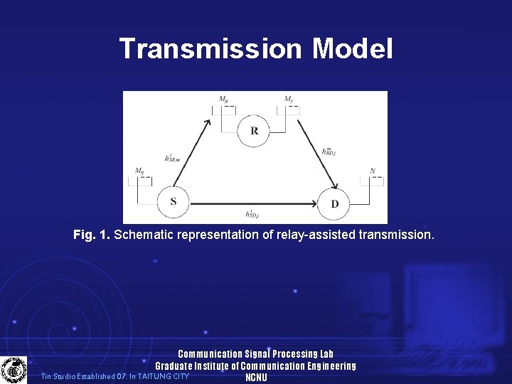 Transmission Model Fig. 1. Schematic representation of relay-assisted transmission. Communication Signal Processing Lab Graduate