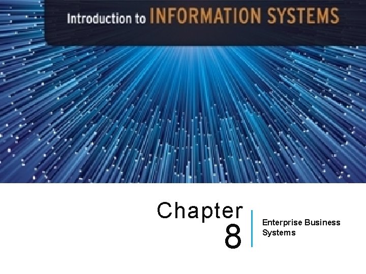 Chapter 8 Enterprise Business Systems 