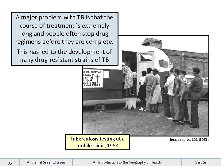 A major problem with TB is that the course of treatment is extremely long