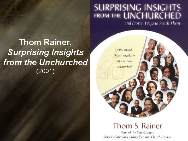 Thom Rainer, Surprising Insights from the Unchurched (2001) 