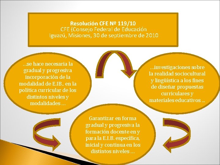 Resolución CFE Nº 119/10 CFE (Consejo Federal de Educación Iguazú, Misiones, 30 de septiembre