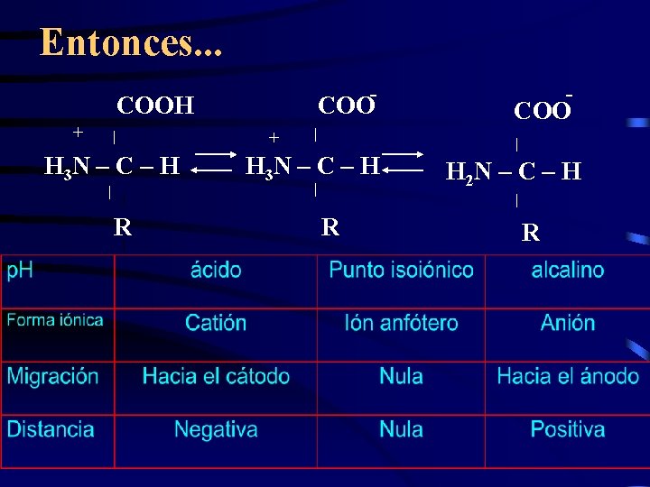 Entonces. . . - - COOH + COO H 3 N – C –